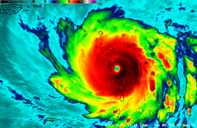 “María” toca tierra en Dominica, septiembre de 2017